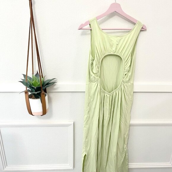 Lululemon Pima Cotton Open Back Midi Dress Size 8 Dewy - Picture 5 of 6
